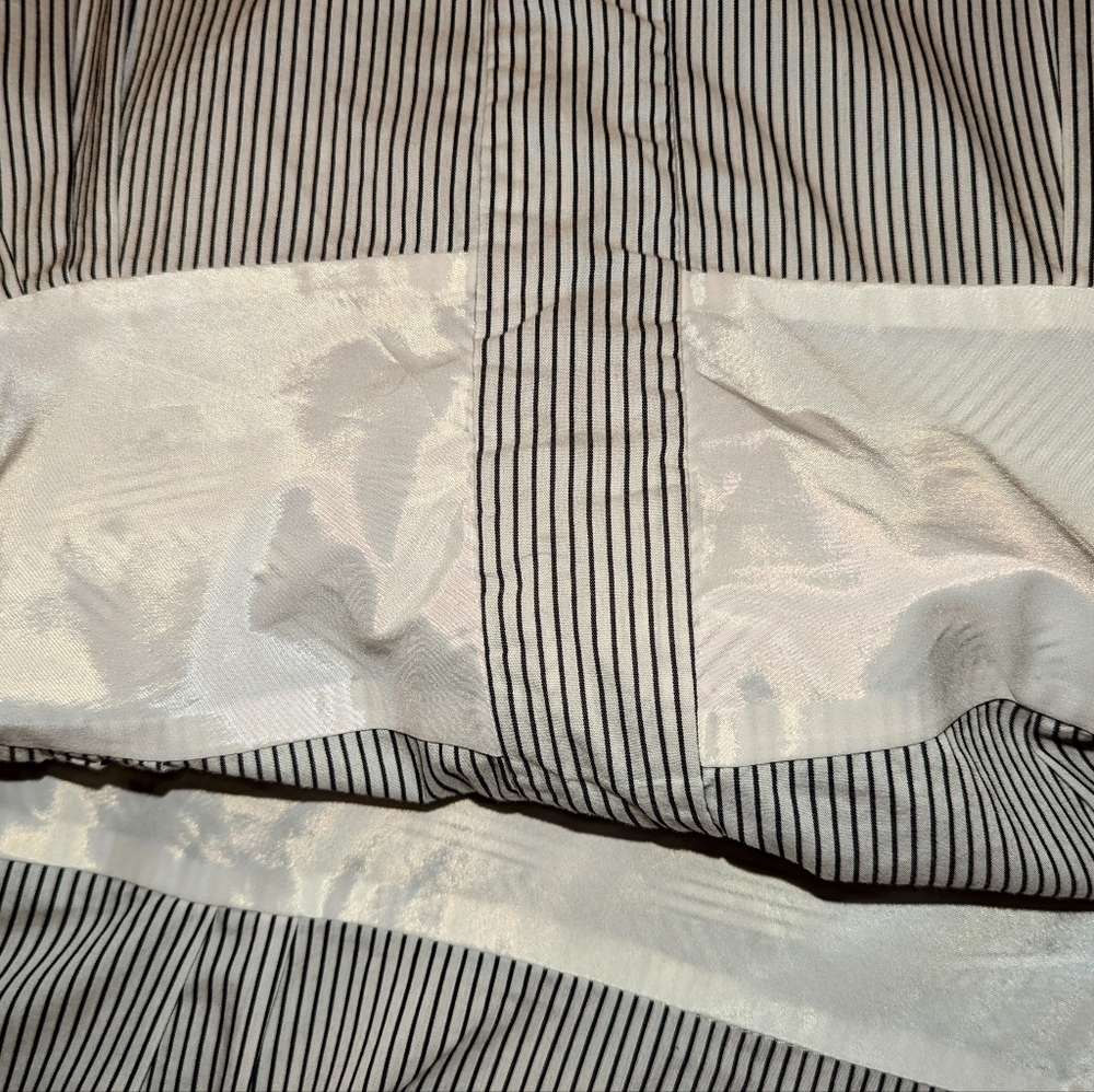 Unique details! Etcetera black & white striped dressy shirt - Size 14 - Picture 7 of 10